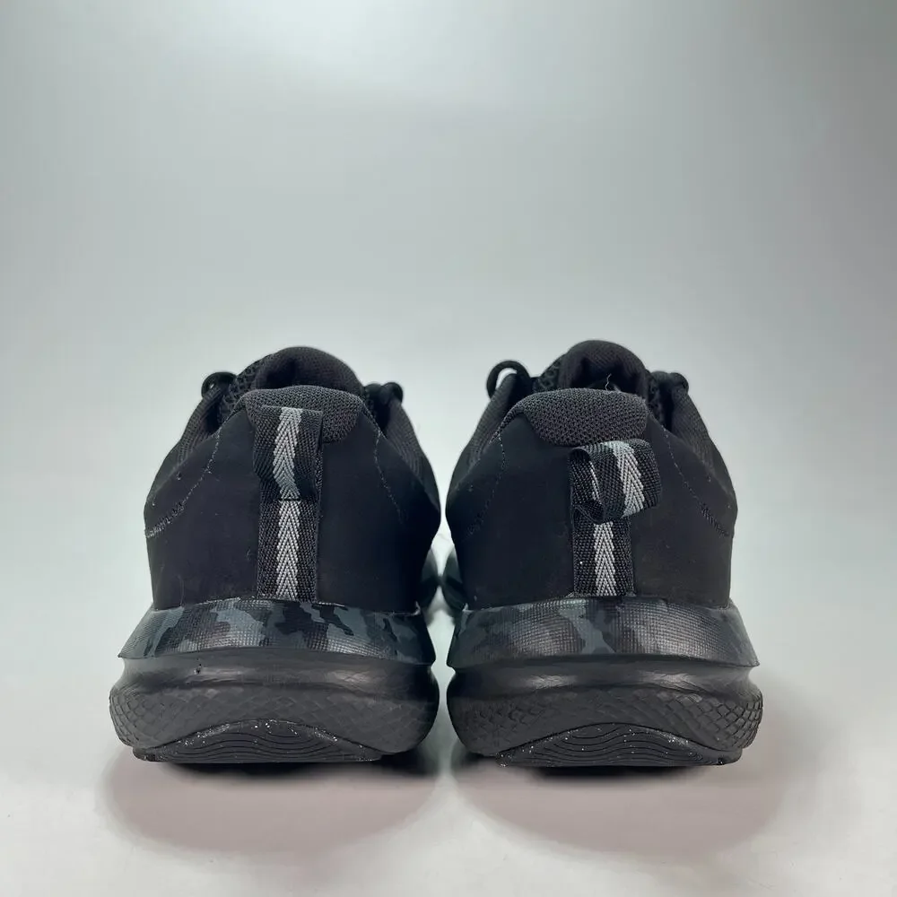 Under Armour Charged Assert 10 Black Pitch Grey Camo Running Shoes Men's Size 9